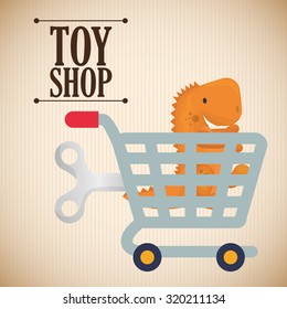 Toy shop concept and childhood icons design, vector illustration 10 eps graphic.