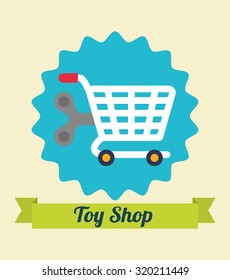 Toy shop concept and childhood icons design, vector illustration 10 eps graphic.