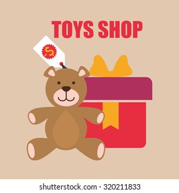 Toy shop concept and childhood icons design, vector illustration 10 eps graphic.