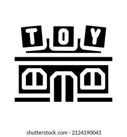 toy shop glyph icon vector. toy shop sign. isolated contour symbol black illustration