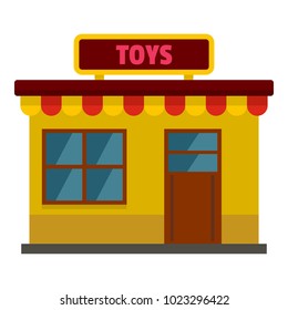 Toy shop icon. Flat illustration of toy shop vector icon for web