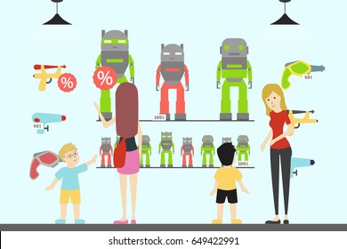Toy shop interior.