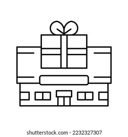 toy shop line icon vector. toy shop sign. isolated contour symbol black illustration