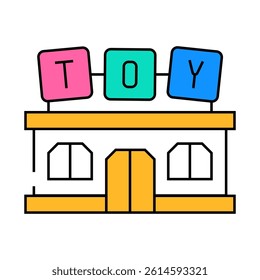 toy shop line icon vector. toy shop sign. isolated symbol illustration