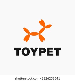 toy shop logo template , balloon animal , toy dog logo template , kids accessories logo template,
