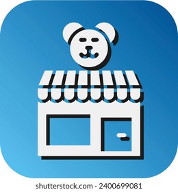 Toy Shop Vector Glyph Gradient Background Icon For Personal And Commercial Use.
