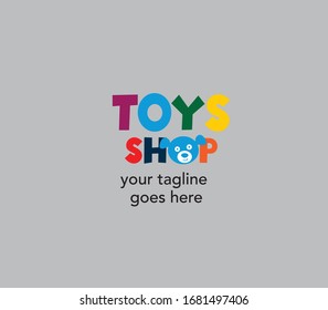 Toy shop vector logo design, Kids toys Creative logo design