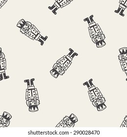 toy soldier doodle seamless pattern background