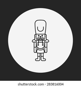 toy soldier line icon