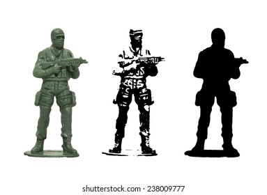 Toy soldier vector