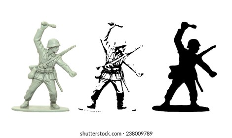 Toy soldier vector