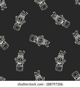 Toy Soldiers doodle seamless pattern background