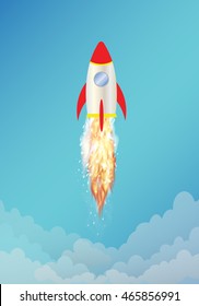 toy space rocket with smoke