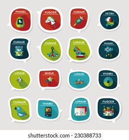 Toy speech bubble banner design flat background set, eps10
