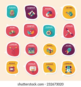 Toy speech bubble banner design flat background set, eps10, dummy text