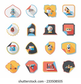 Toy sticker flat banner background set, eps10