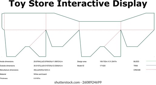 Toy Store Display Structure With Dimensions For Interactive Designs And Marketing