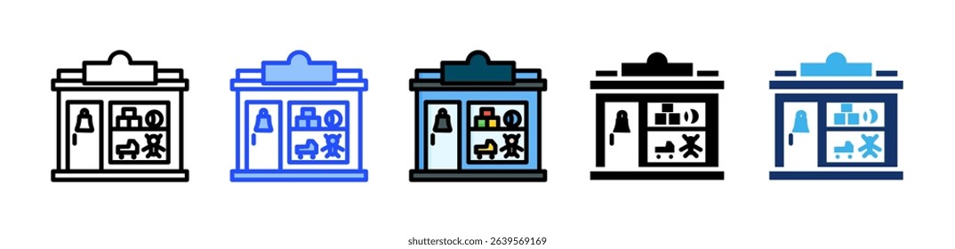 Toy Store Icon Collection With Multiple Styles