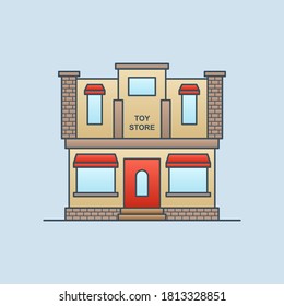 Ilustración del icono vectorial de la tienda de juguetes