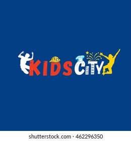 Toy store vector logo design template