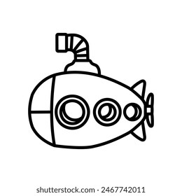 Toy U-Boot isoliert Symbol, Vektorillustration