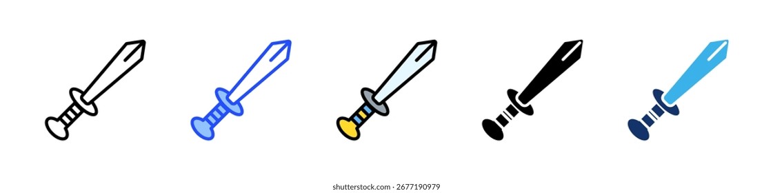 Colección de icono de espada de juguete con múltiples estilos