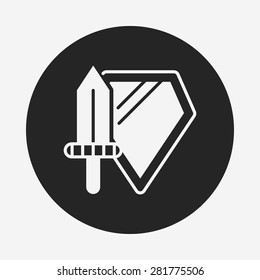 toy Sword and shield icon