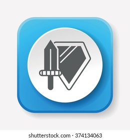 toy Sword and shield icon