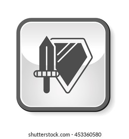toy Sword and shield icon