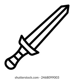 Diseño de iconos de línea de Vector de espada de juguete