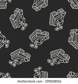 toy tank doodle seamless pattern background