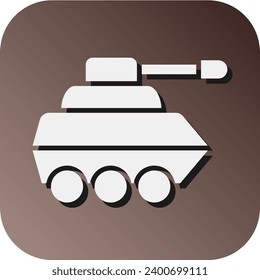 Toy Tank Vector Glyph Gradient Background Icon For Personal And Commercial Use.
