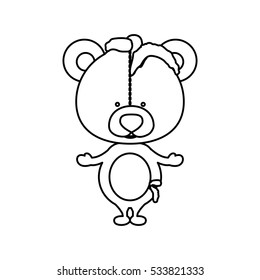 Toy teddy bear damaged design