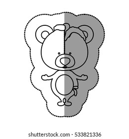 Toy teddy bear damaged design