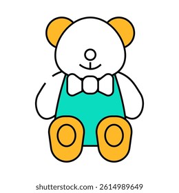 toy teddy bear line icon vector. toy teddy bear sign. isolated symbol illustration