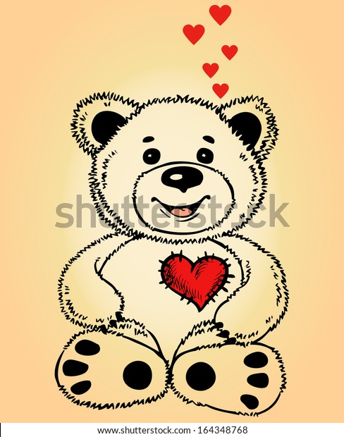 teddy bear with heart on chest