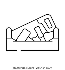 toy tools baby line icon vector. toy tools baby sign. isolated contour symbol black illustration