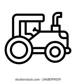 Diseño de iconos de línea de Vector de tractor de juguete