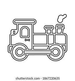 Toy Train black icon vector illustration