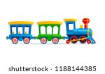 Toy train cartoon vector illustration.
