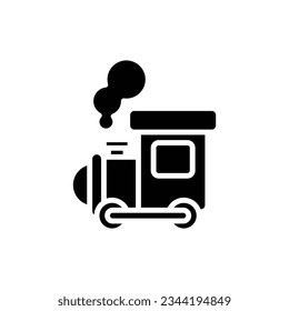 Toy Train Filled Icon Vector Illustration