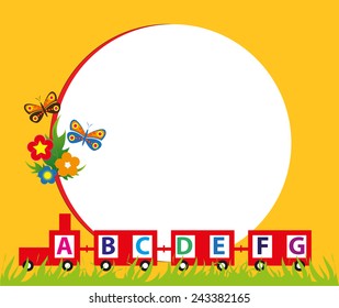 toy train frame background