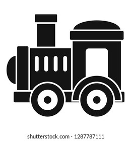Toy train icon. Simple illustration of toy train vector icon for web design isolated on white background