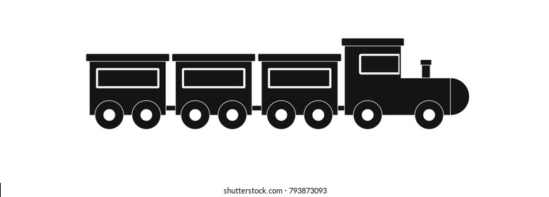 toy train icon. Simple illustration of toy train vector icon for web.