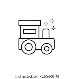 Toy, train icon. Simple line, outline vector of new year icons for ui and ux, website or mobile application