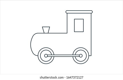 Spielzeugzug Symbol mit einfacher Vektorillustration