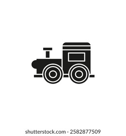 Toy train icon Symbol mark in Outline style