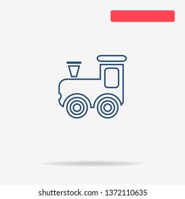 Toy train icon. Vector concept illustration for design.