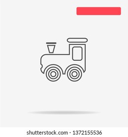 Toy train icon. Vector concept illustration for design.