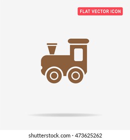Toy train icon. Vector concept illustration for design.